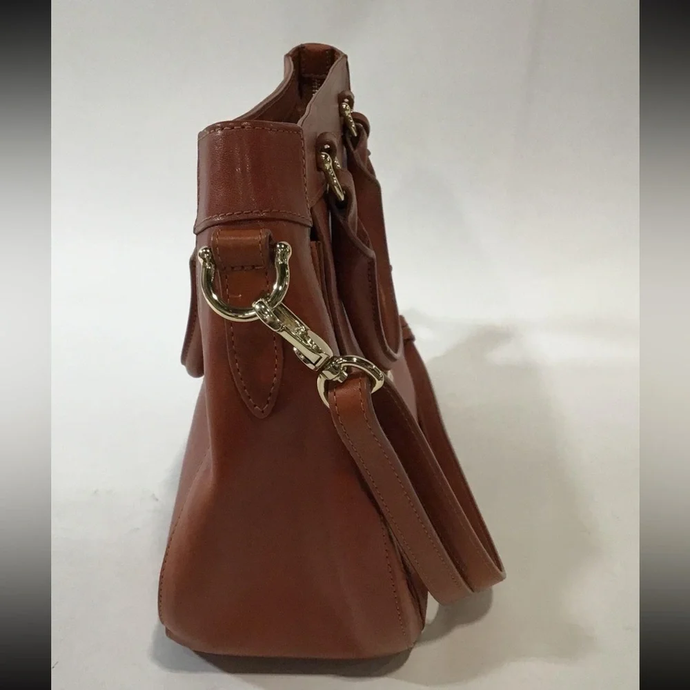 Women’s Brahmin Smooth Brown Leather Satchel Bag